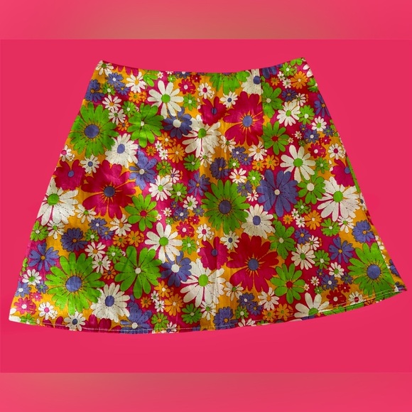Peppermayo 70s Floral Brady Mini Skirt - Picture 2 of 8